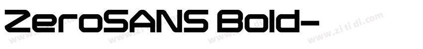 ZeroSANS Bold字体转换